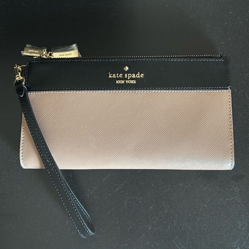 Authentic NWT Kate Spade ♠️ Madison Colorblock Wristlet - Picture 2 of 9